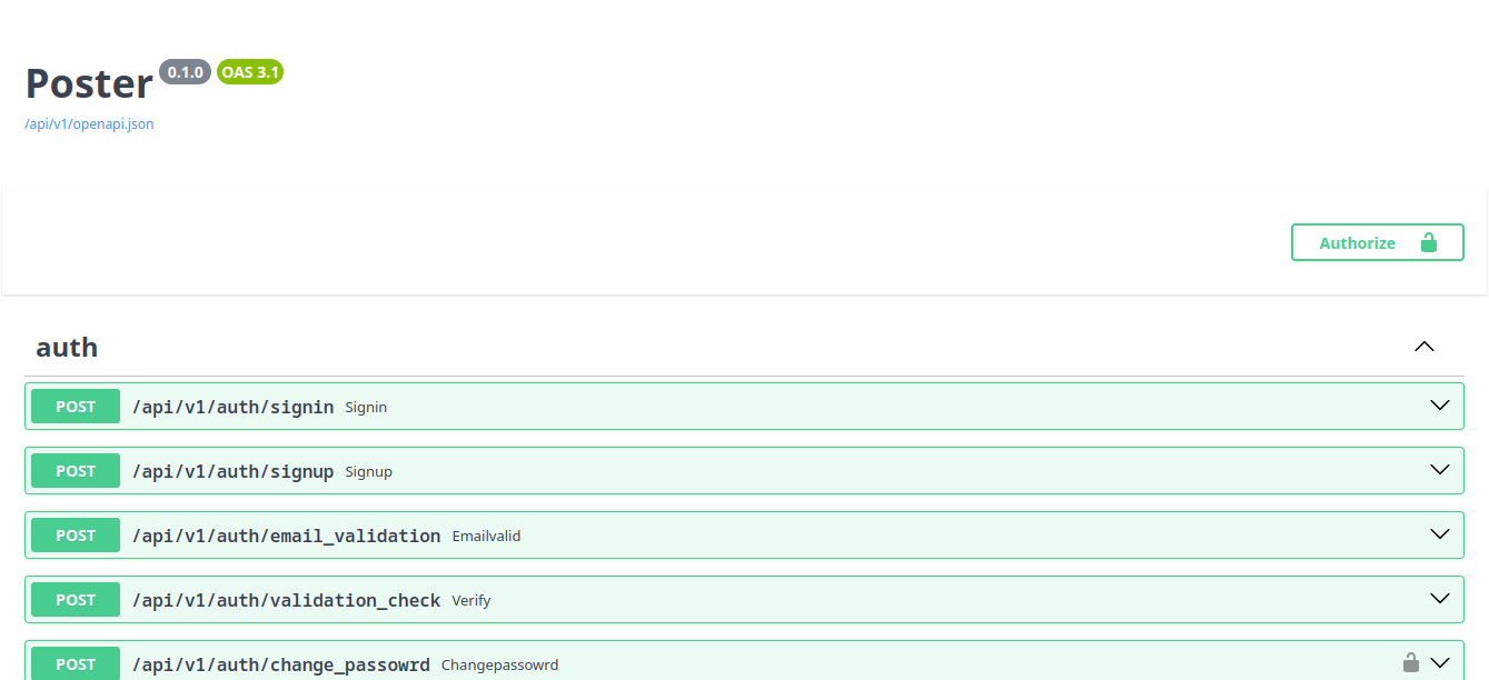 Poster Backend preview