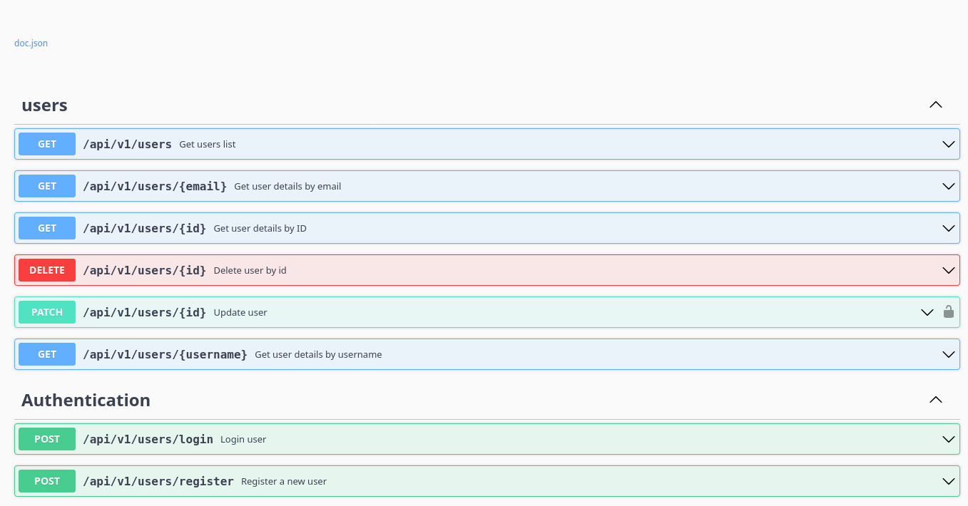 Go User Service preview